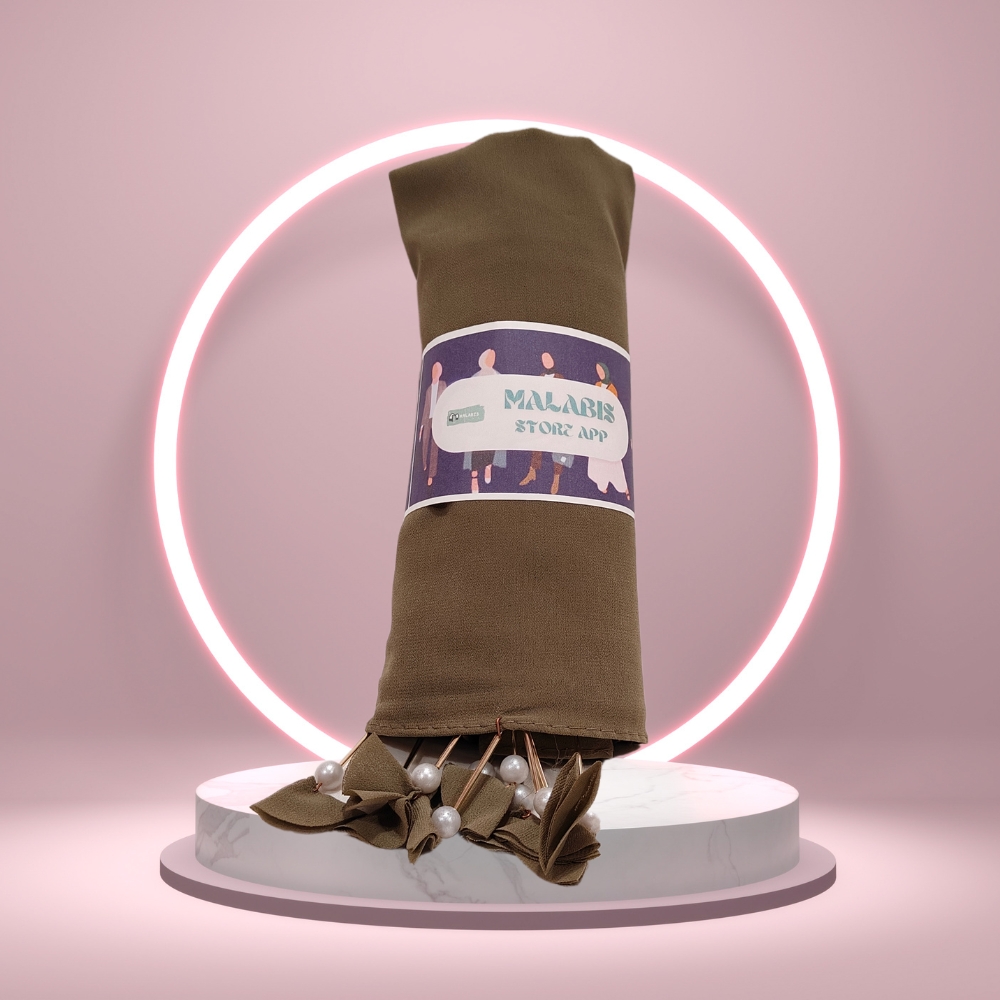 Charcoal Georgette Latkan Stole