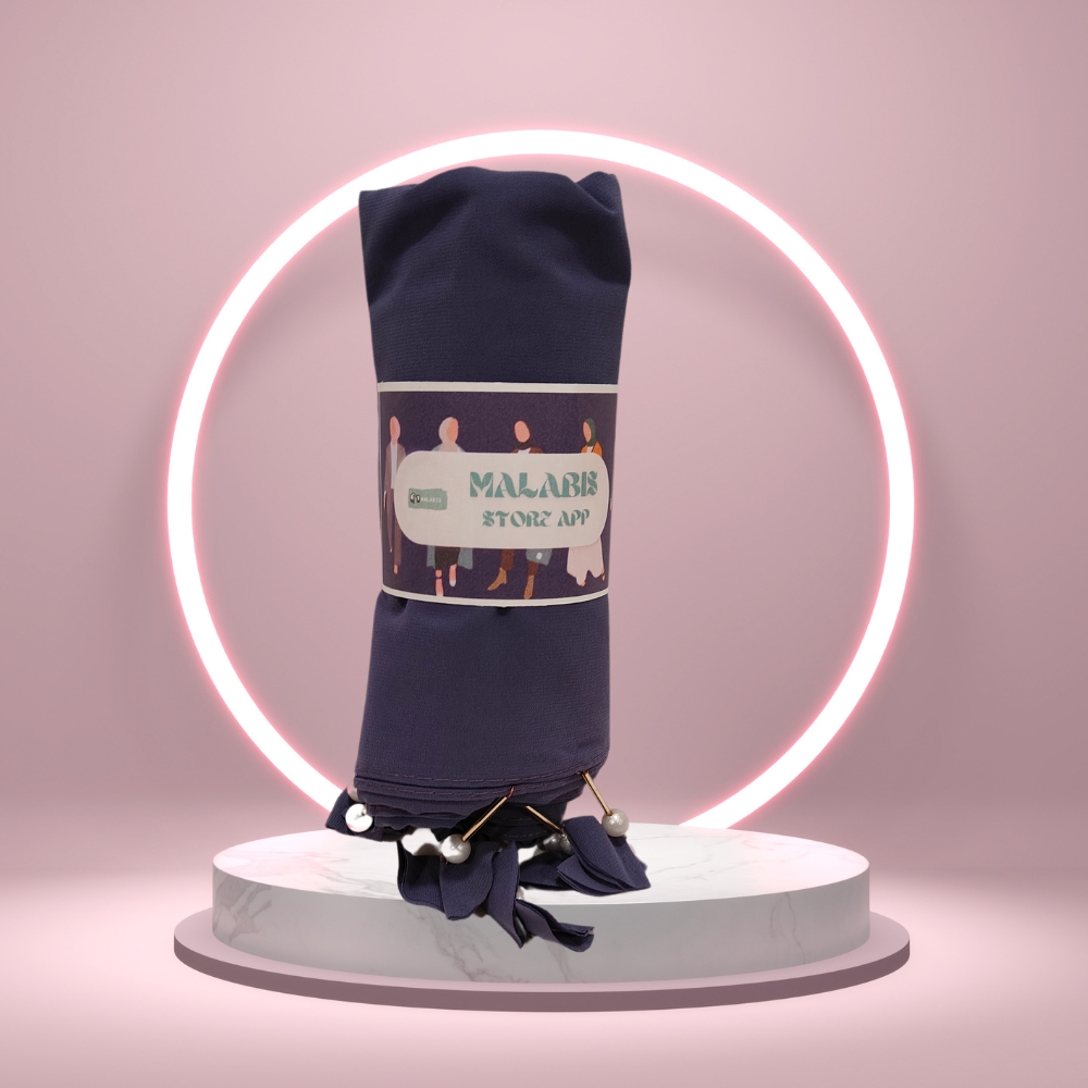 Dark Lavender Georgette Latkan Stole