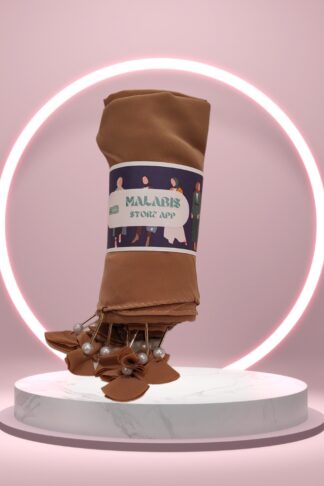 Dark Peach Georgette Latkan Stole