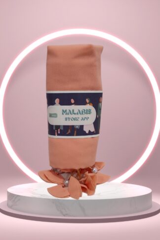 Light Peach Georgette Latkan Stole