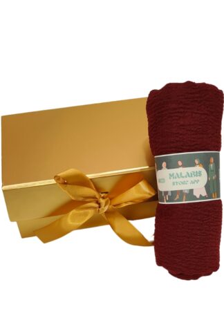 Maroon Crinkle Cotton Stole Hijab