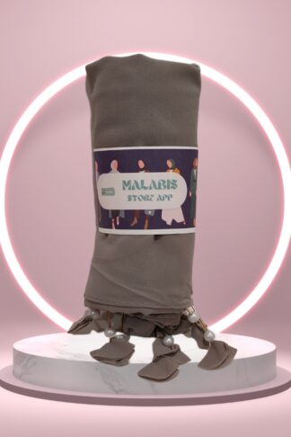 Warm Grey Georgette Latkan Stole