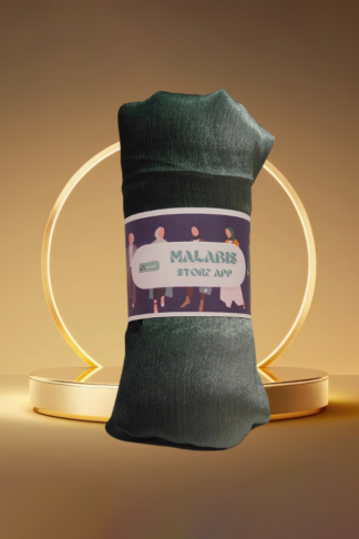 Darker Green with Shade of Basel Green Muna Satin Hijab Stole