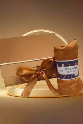 Darker Gold with Shade of Golden Muna Satin Hijab Stole