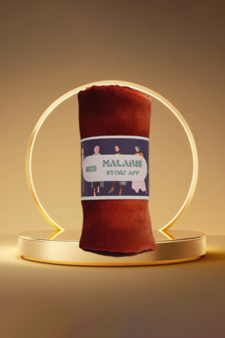 Maroon with Shade of Orange Muna Satin Hijab Stole