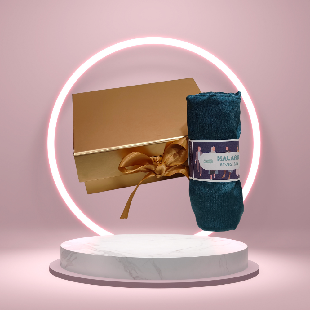 Mermaid Indian Satin Hijab Stole - Image 2