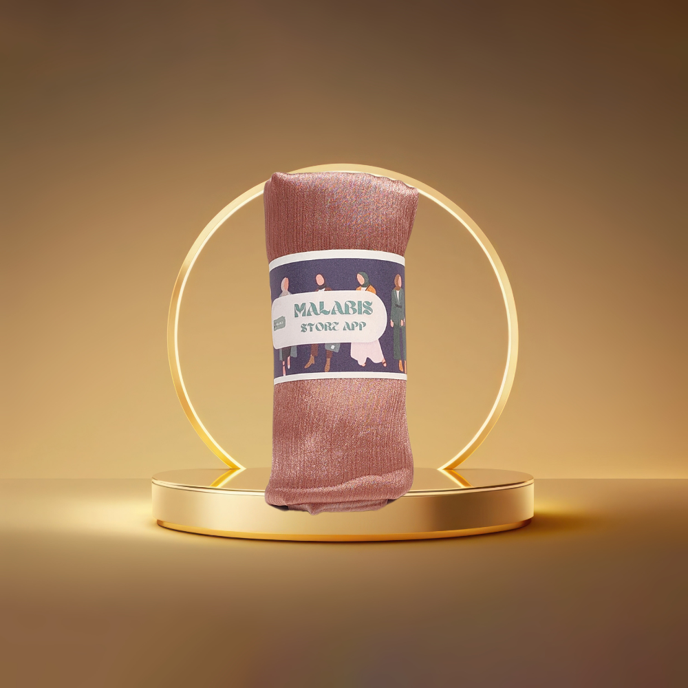 Pink with Shade of Faint Pink Muna Satin Hijab Stole